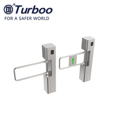 acheter La porte de barrière d'oscillation d'entrée de supermarché de SUS, barrières piétonnières de contrôle d'accès de 24V 50W déclenche le tourniquet de porte d'oscillation online manufacture