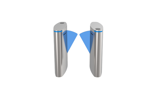 Porte de barrière à volets de contrôle d'accès brossé avec couverture supérieure de 2,0 mm, armoire SUS304 de 0,8 mm