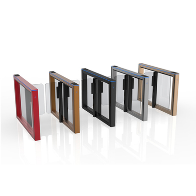 Protection de porte de sécurité en alliage d'aluminium de bureau mince et durable avec bras acrylique / verre trempé