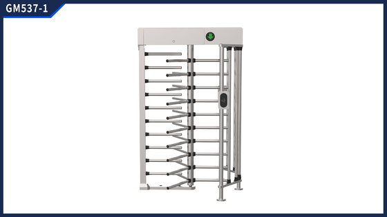 Porte tourniquet hauteur complète en acier inoxydable 304 avec lecteur QR RFID