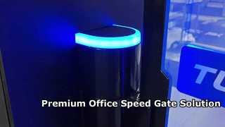 Regardez : Porte rapide de tourniquet de contrôle d'accès d'entrée d'immeuble de bureaux de vitrine de Nova LA3219H